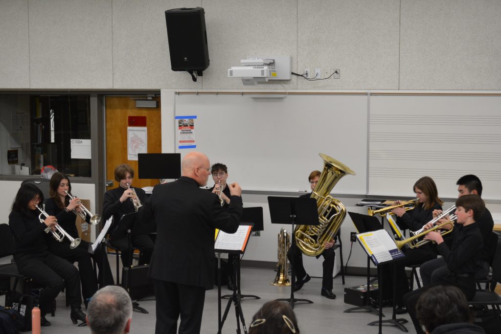 Northwest Brass Choir performing at Lincoln High School